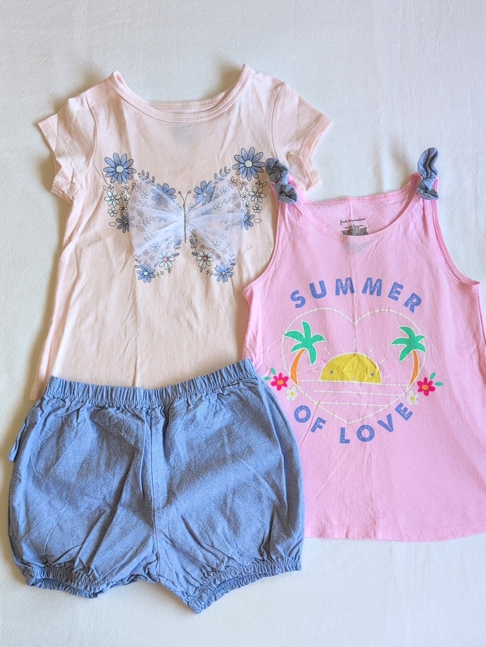 First Impressions Toddler Girls Summer Mix & Match 3pc Outfit Bundle Size 4T Lot